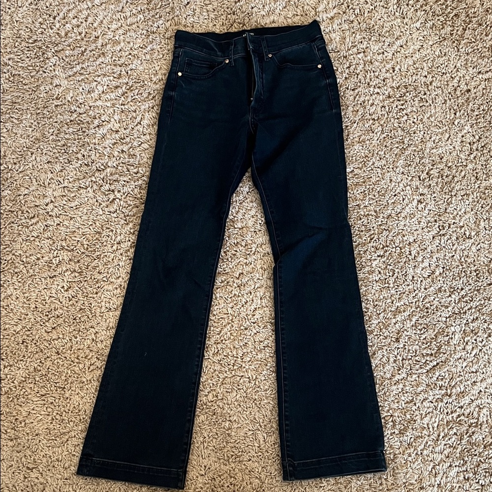Express Dark Denim Mid Rise Boot Cut Women's Jeans